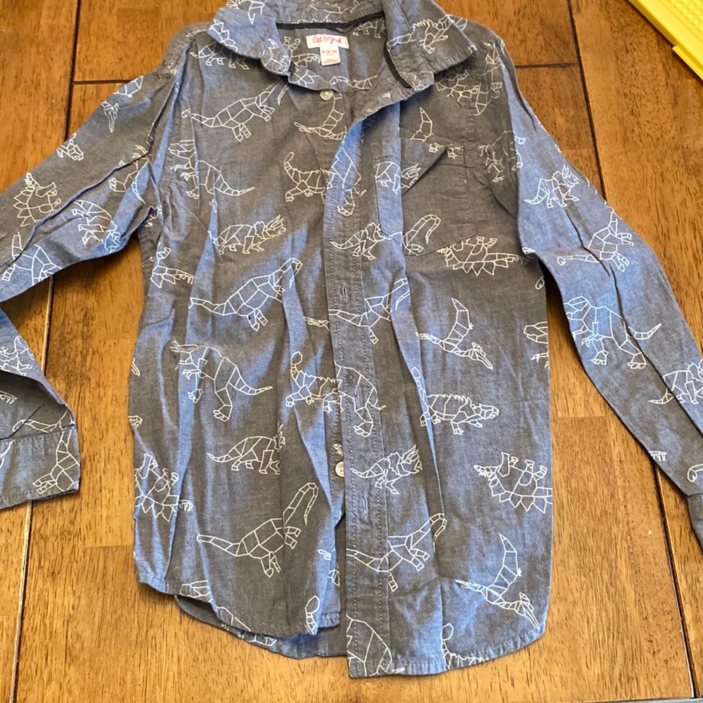 Dinosaur button down top